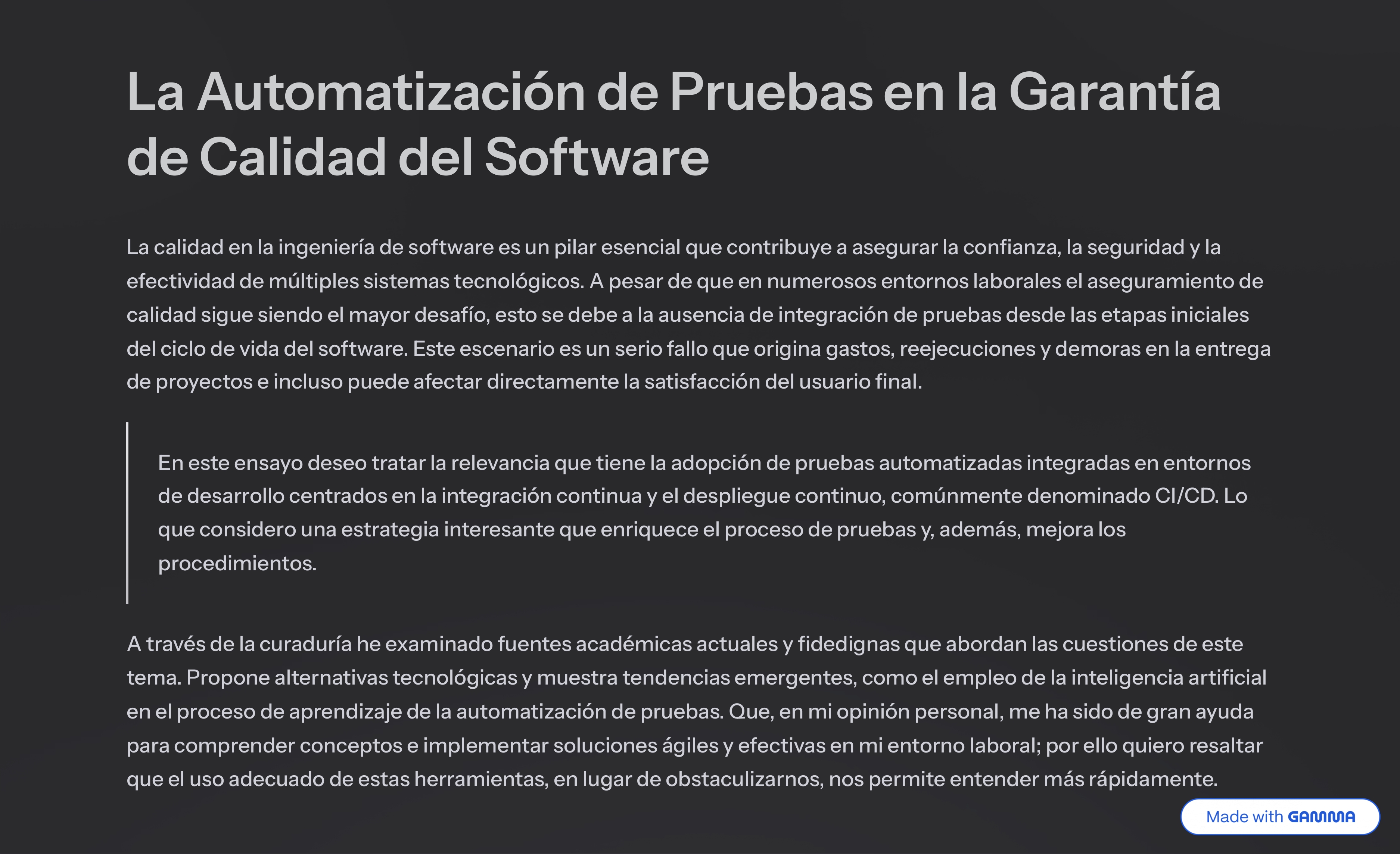 Diapositiva 2 de la presentacion del ensayo